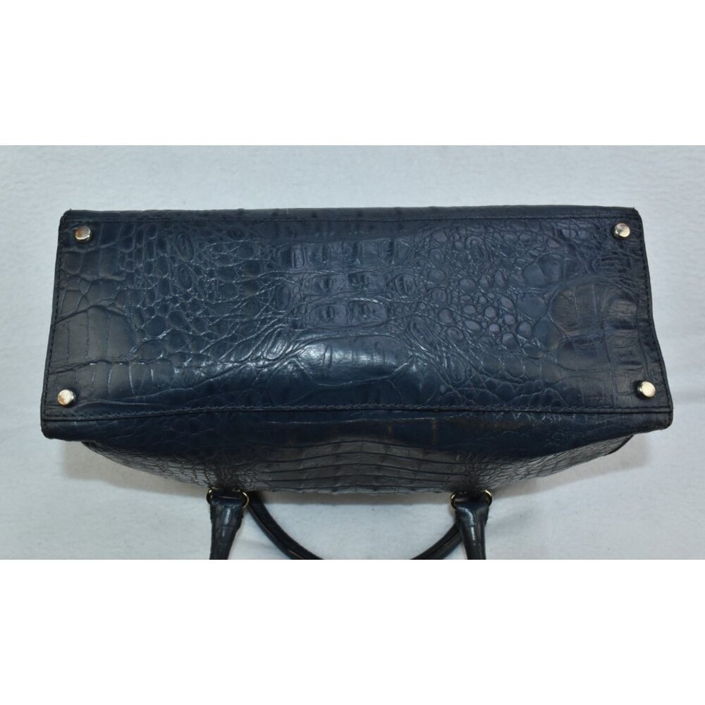 Kate Spade Valley Sinclair Orchard Shoulderbag Navy Leather Embossed Croc -Flaws - Picture 9 of 16